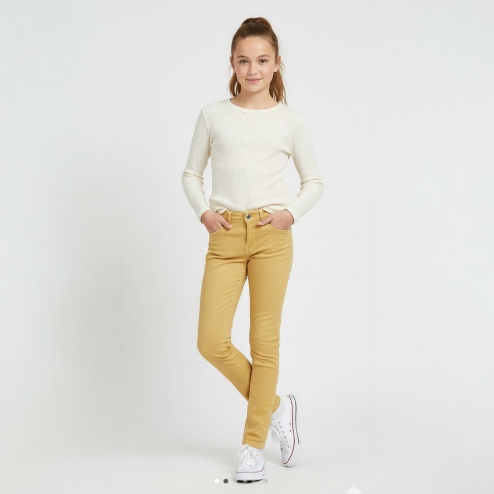 J Brand Girls Lemon Tart Yellow Skinny Jeans‎ Size 10